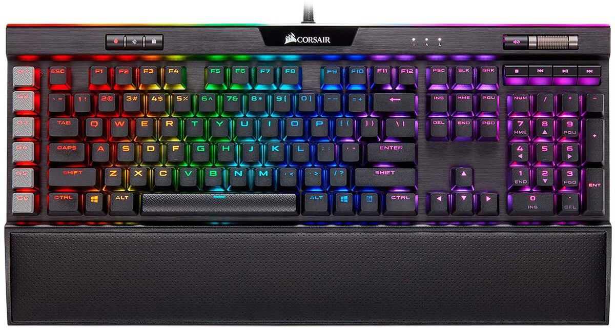 Tư vấn mua bàn phím cơ chơi game 20 Corsair K95 RGB Platinum: Gaming Keyboard có hệ thống đèn sáng đẹp